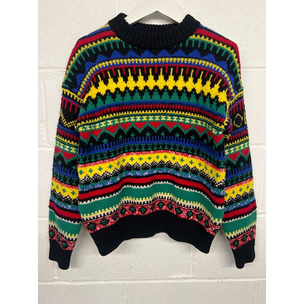 polo Ralph Lauren Sz xs xsmall multi fair Isle Wool-Blend Jumper printed thick